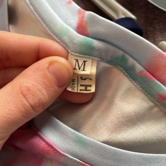 Tie Dye Silk Waistline Shirt - Picture 2 of 2